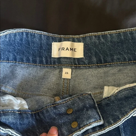 FRAME 70’s Seamed Crop Straight Leg Jeans - Picture 3 of 4